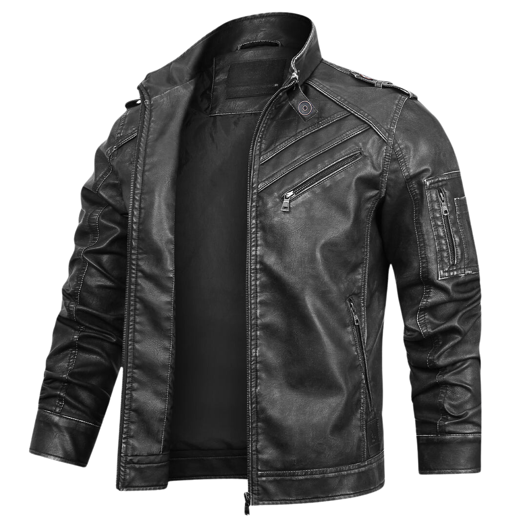 Teodor | Genuine Leather Biker Jacket