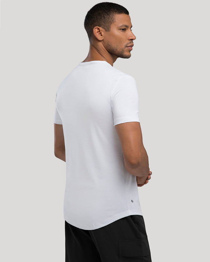All White Crew Curve-Hem 3-Pack