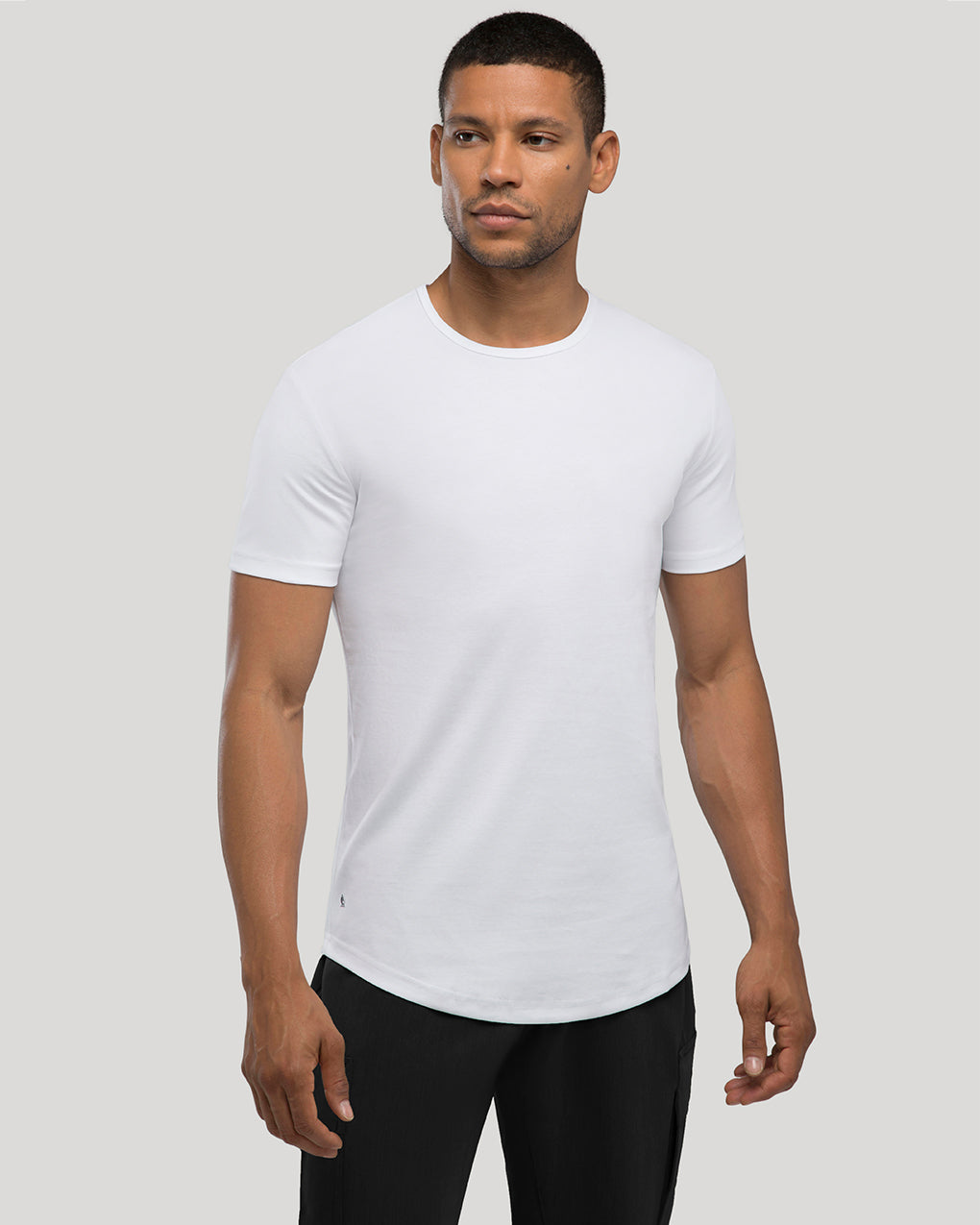 All White Crew Curve-Hem 3-Pack