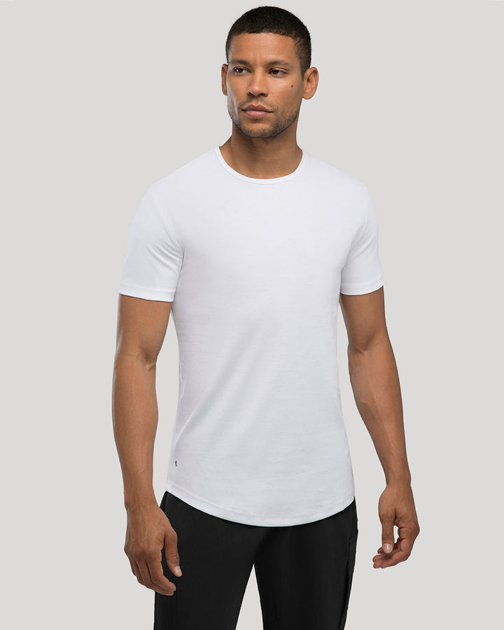 All White Crew Curve-Hem 3-Pack